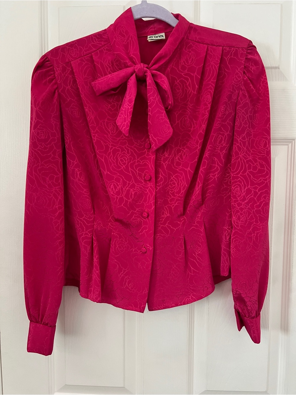 At Once fuchsia vintage blouse